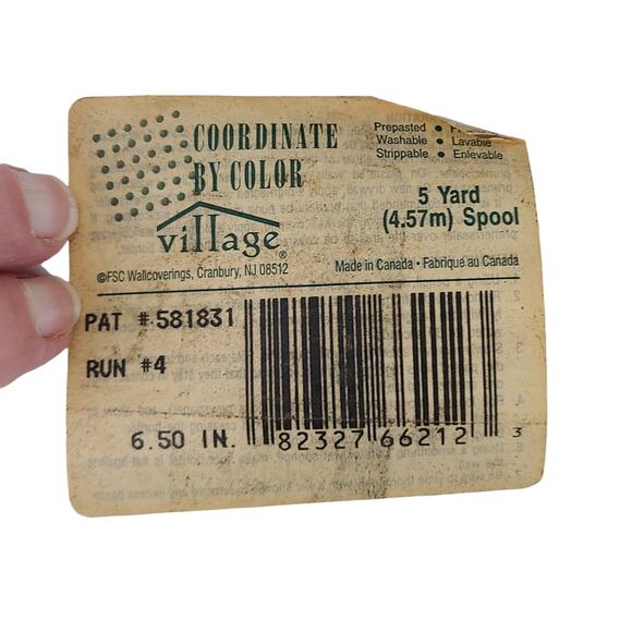 Village fish and shells NIP border print, 2 rolls, pink, turq - Picture 4 of 4